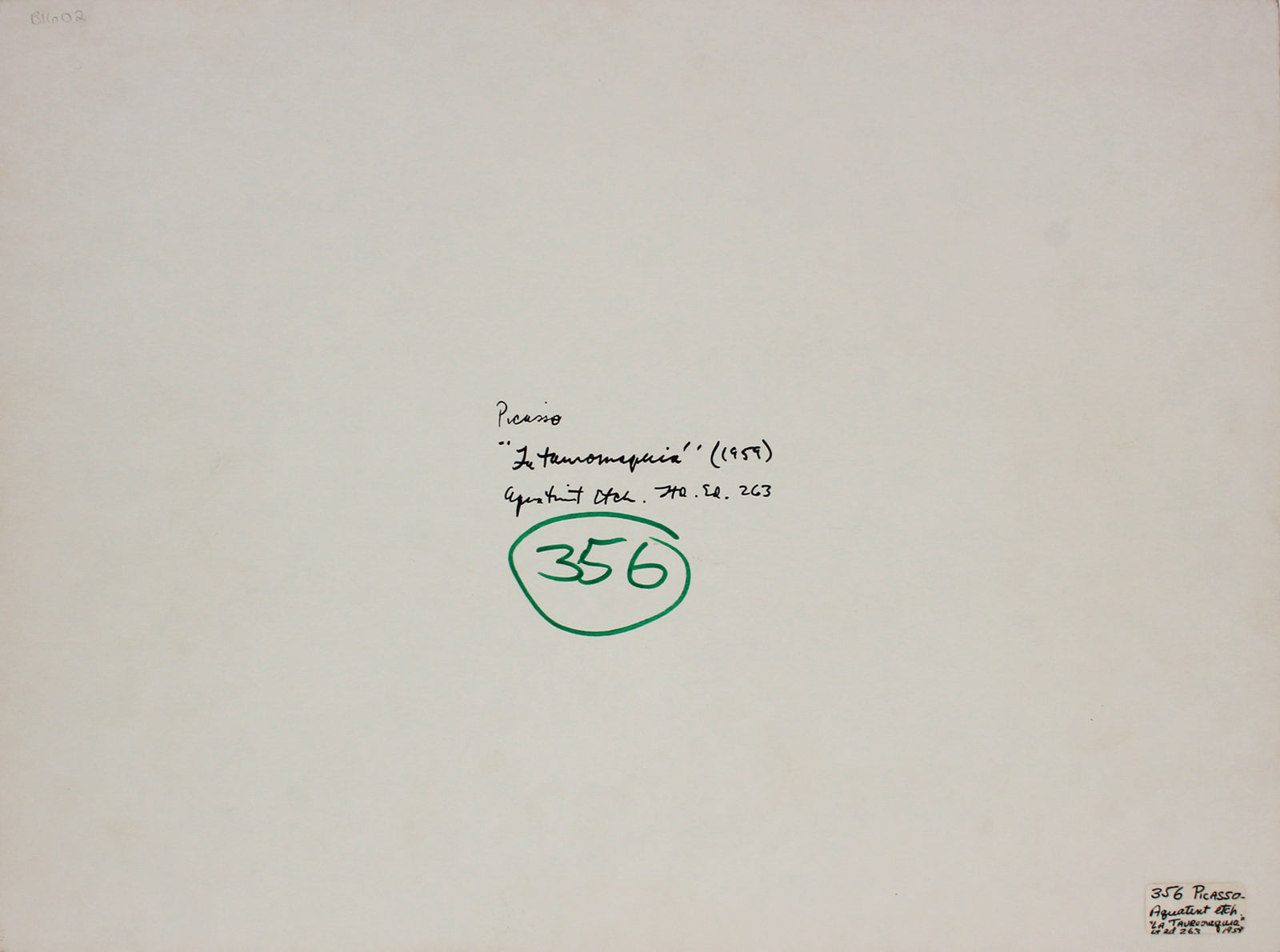 From <i>La Tauromaquia</i> <br>1959 Aquatint <br><br>#B1602