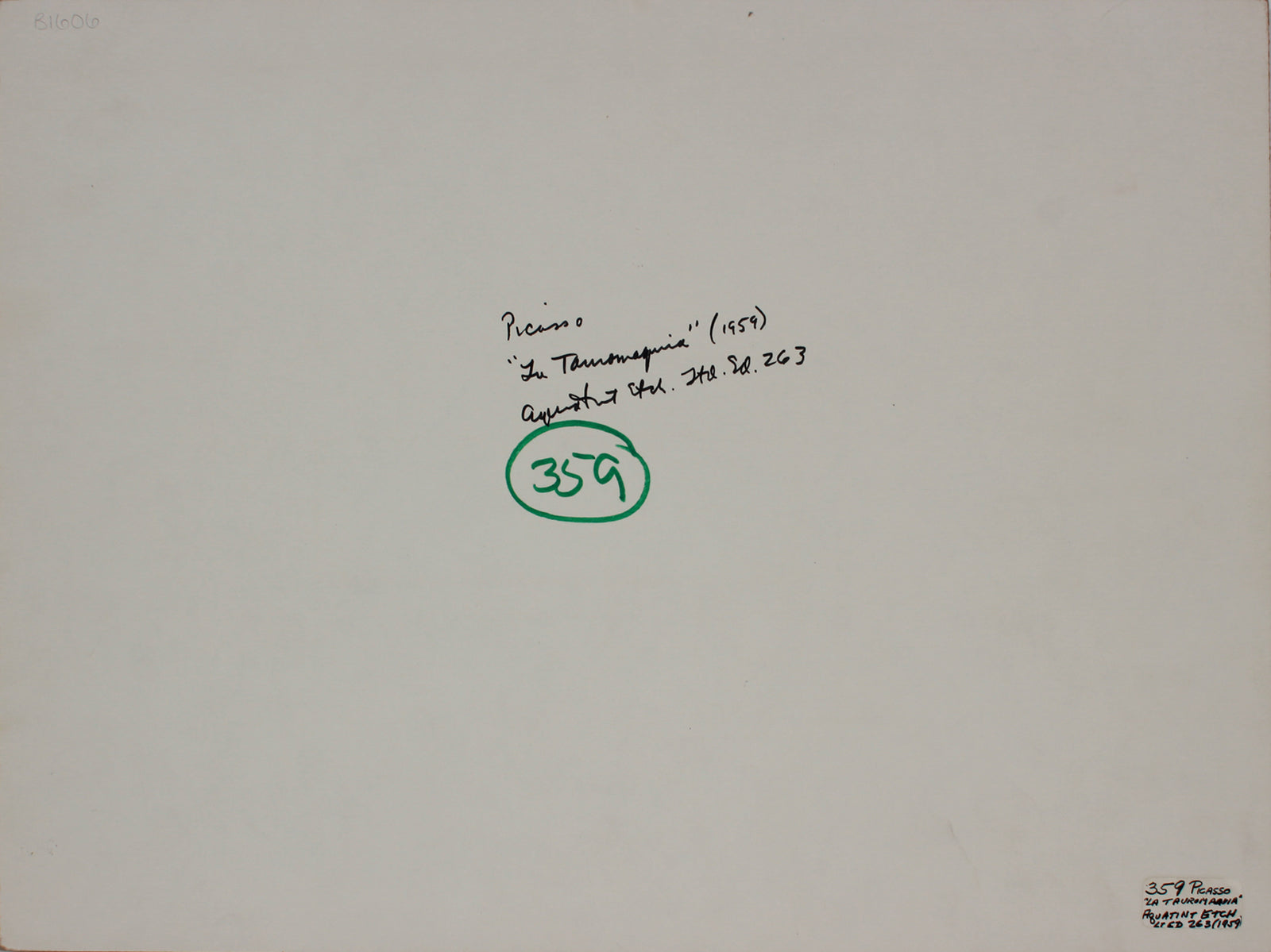 From <i>La Tauromaquia</i> <br>1959 Aquatint <br><br>#B1606