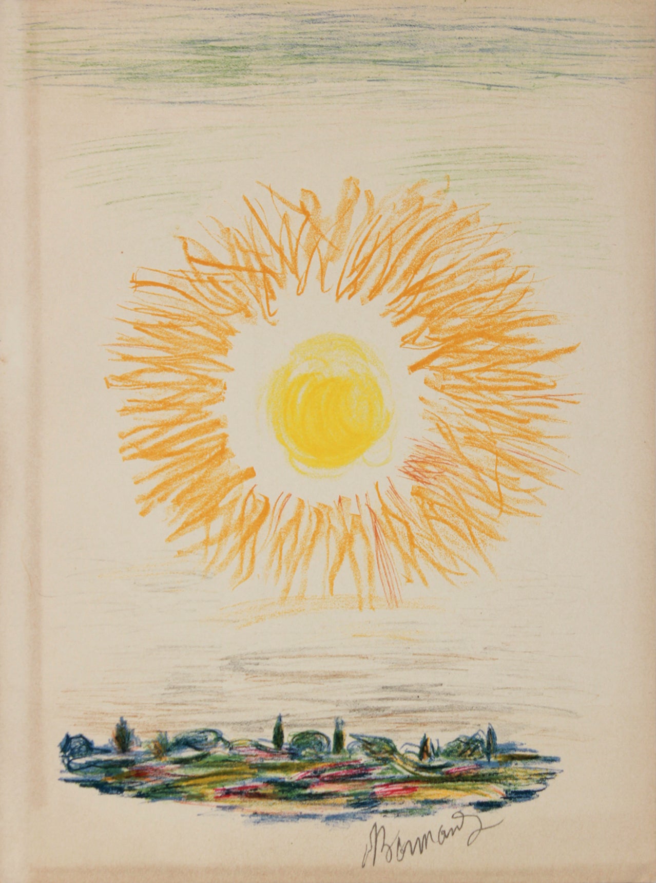 <I>Le soleil (The Sun)</i> <br>1940s Lithograph <br><br>#B1623