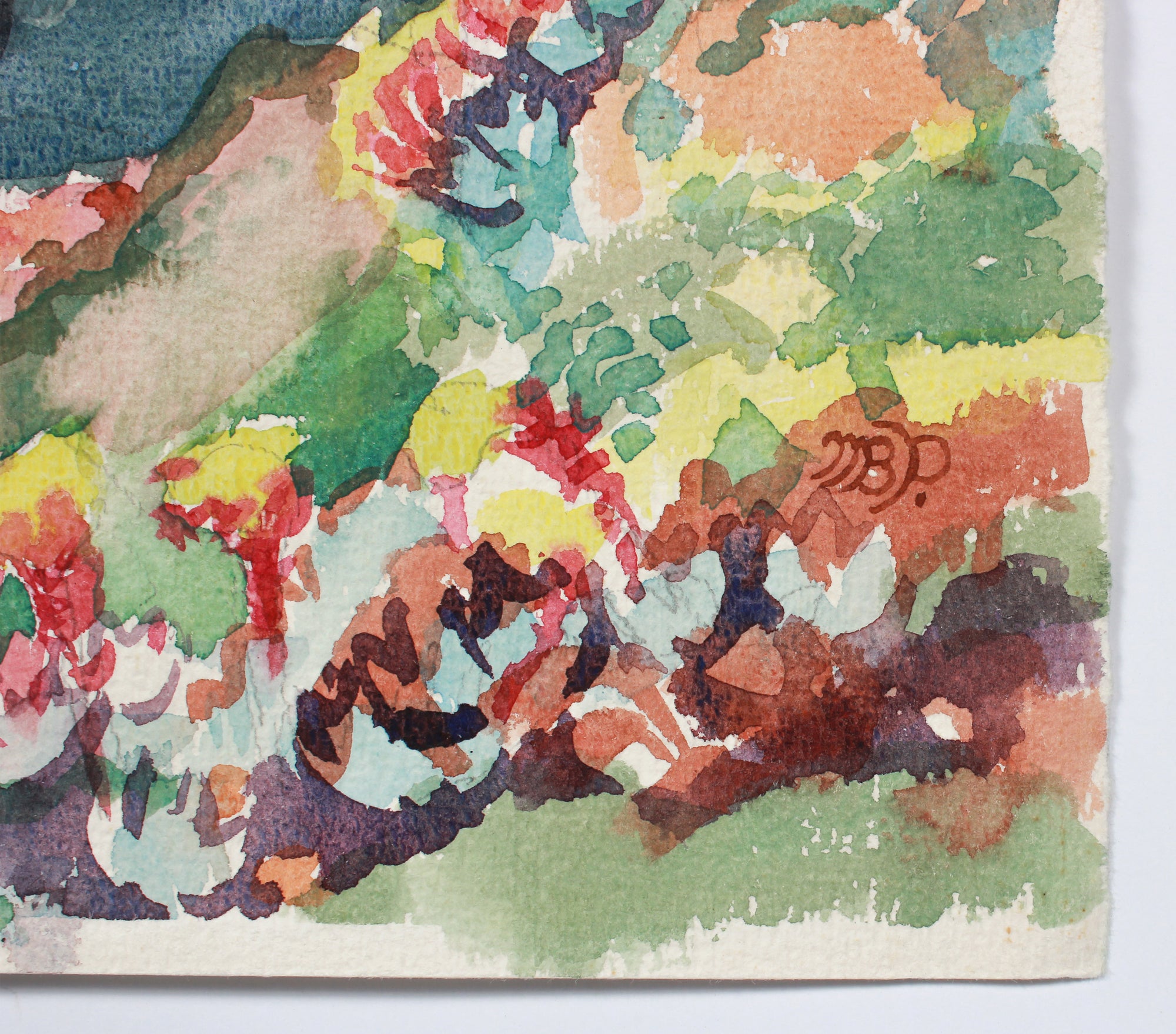 <i>Coastal Embroidery</i> <br>20th Century Watercolor <br><br>#B1756