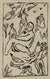 Expressionist Celestial Figurative Scene <br>Early 20th Century Ink <br><br>#B1960