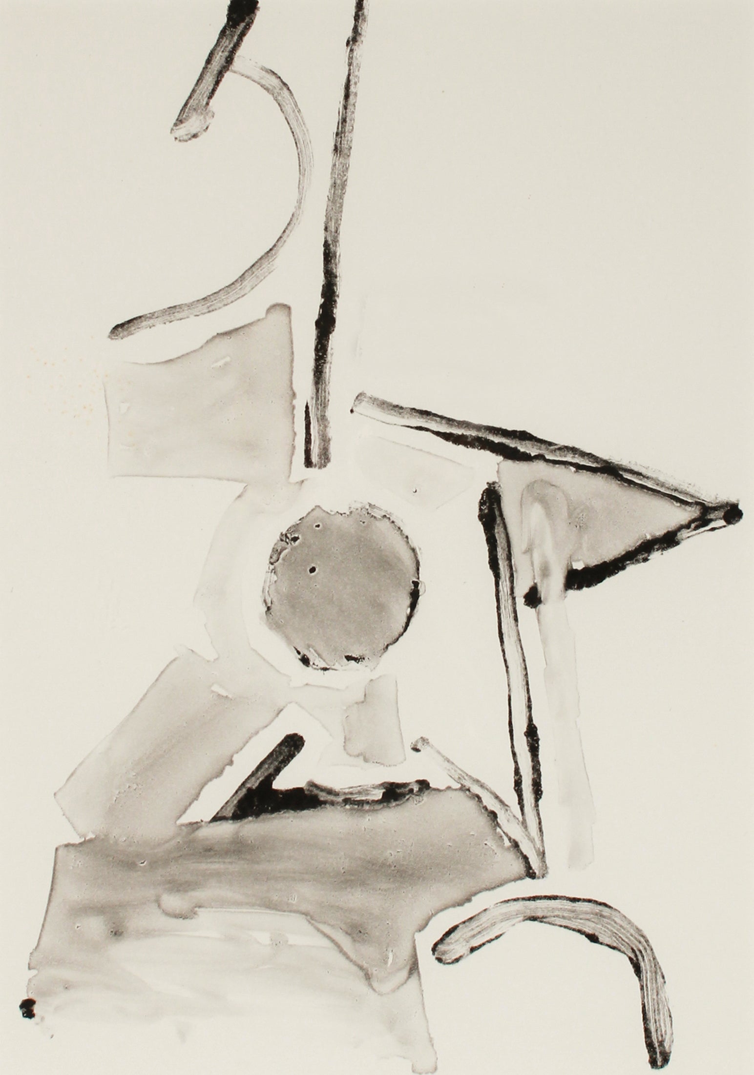 Gestural Geometric Abstract <br>20th Century Lithograph <br><br>#B1991