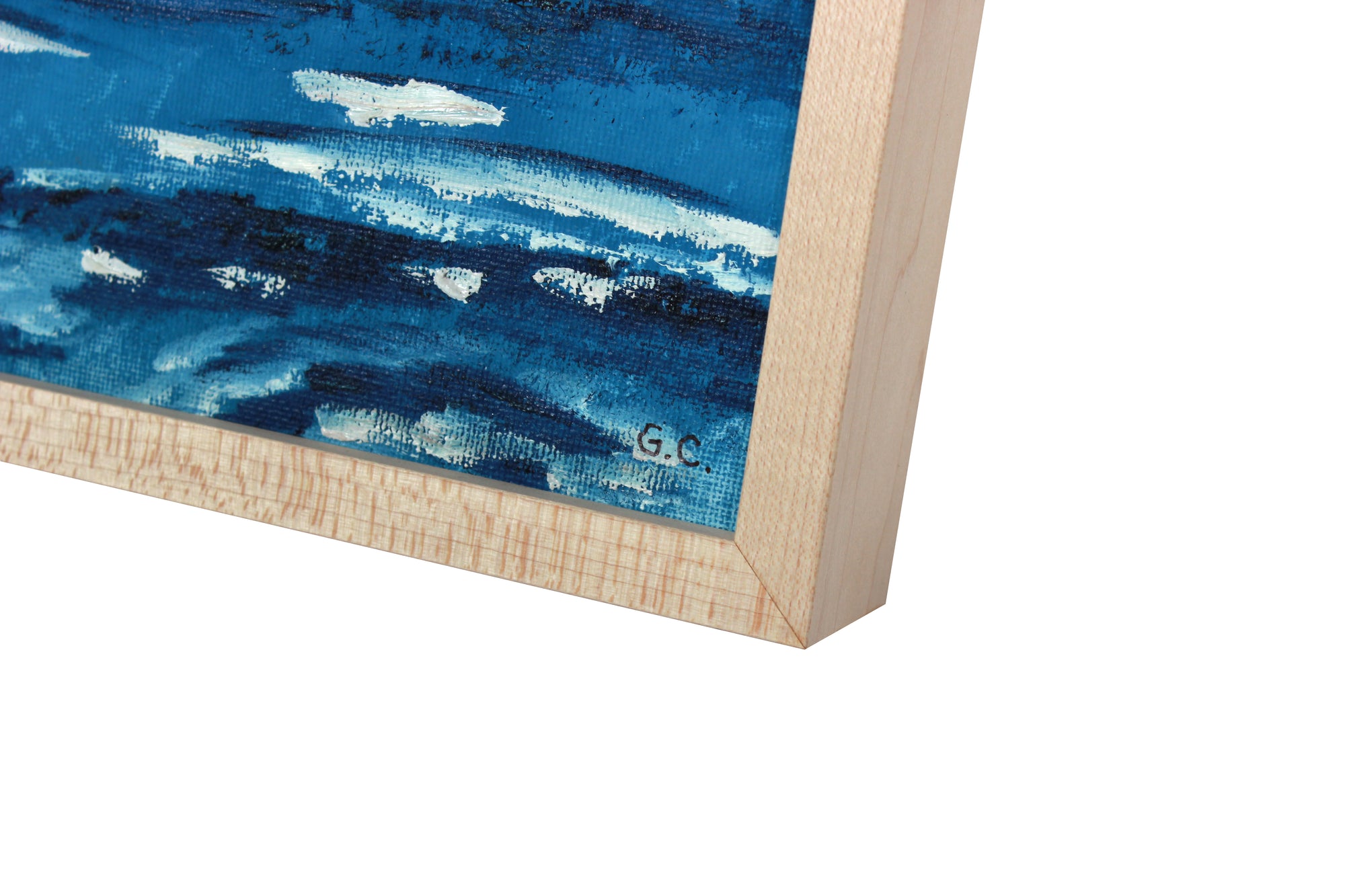 <i>Fluidity, Pacific Ocean</i> <br>2020 Oil on Canvas Mounted to Board <br><br>#B2026