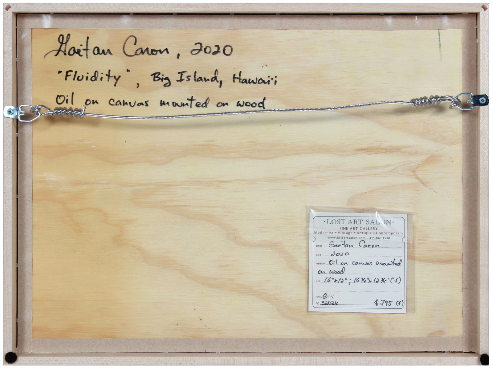 <i>Fluidity, Pacific Ocean</i> <br>2020 Oil on Canvas Mounted to Board <br><br>#B2026