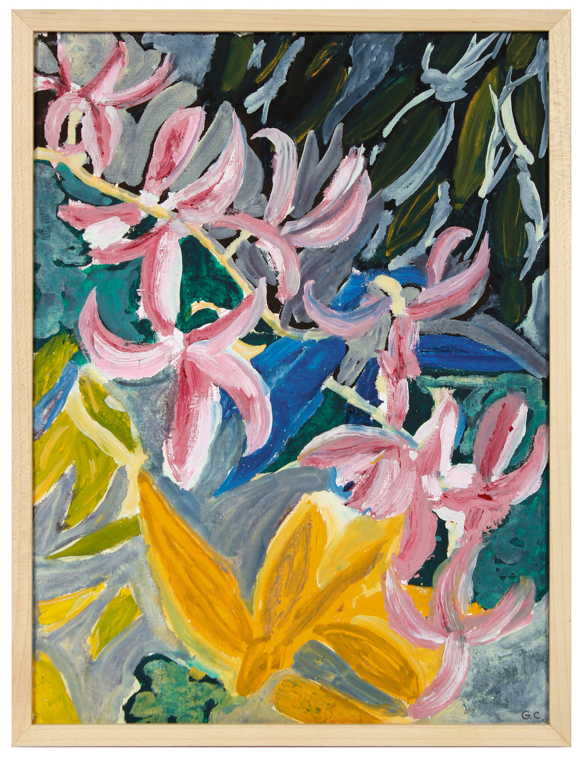 &lt;i&gt;Pink Orchid &lt;/i&gt; &lt;br&gt;2020 Oil on Canvas Mounted to Board &lt;br&gt;&lt;br&gt;#B2029