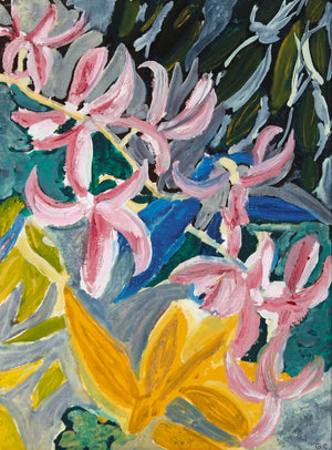 <i>Pink Orchid </i> <br>2020 Oil on Canvas Mounted to Board <br><br>#B2029