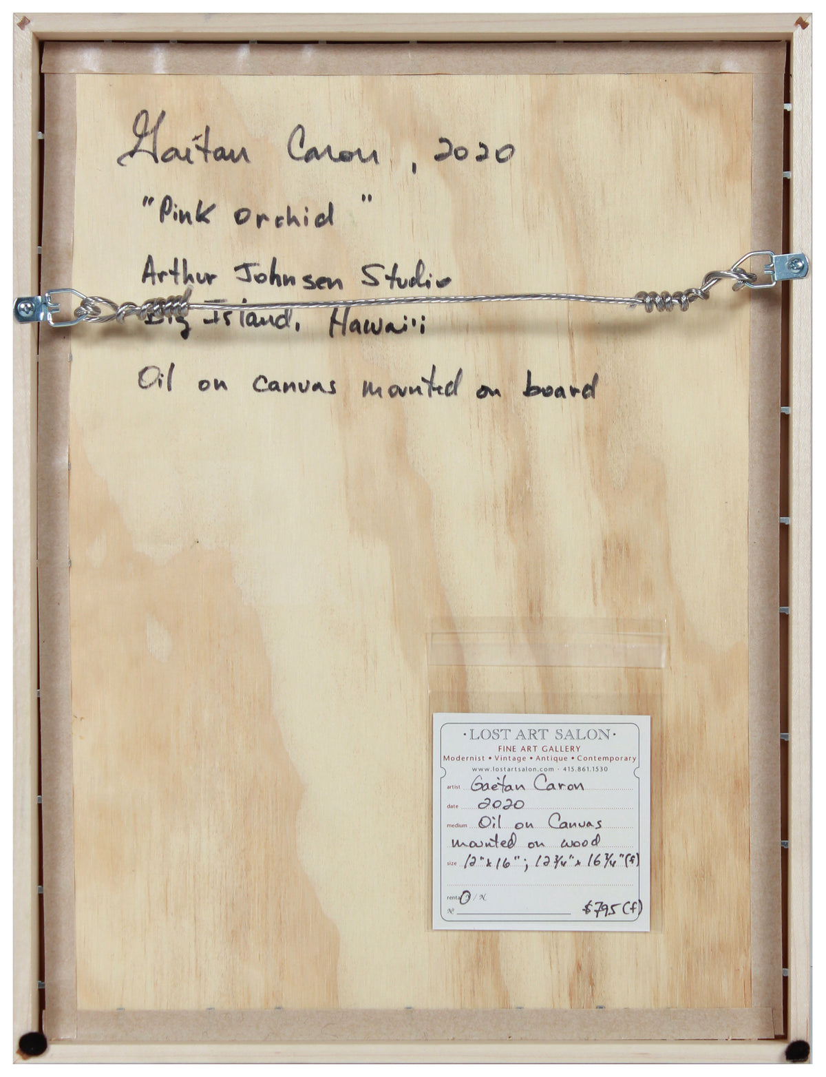 <i>Pink Orchid </i> <br>2020 Oil on Canvas Mounted to Board <br><br>#B2029