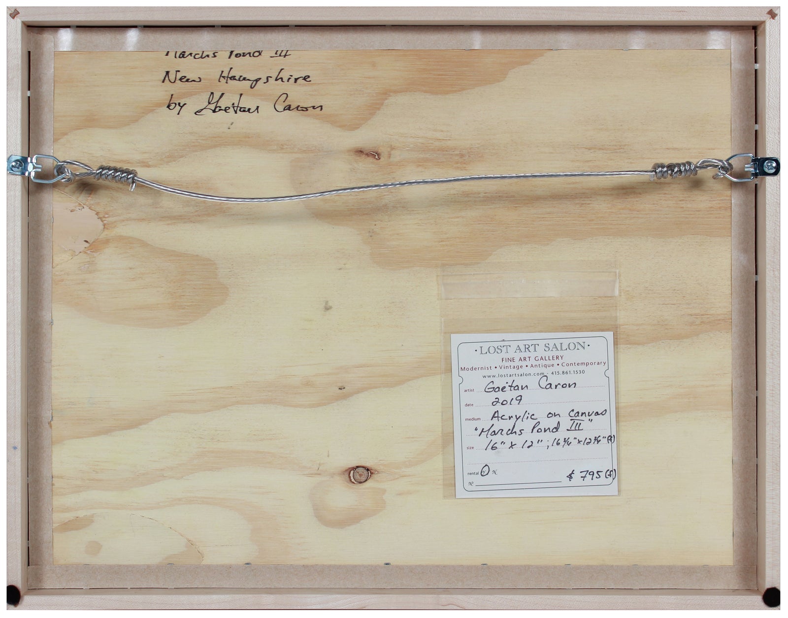 <i>Marchs Pond III, New Hampshire</i> <br>2019 Acrylic on Canvas<br><br>#B2046