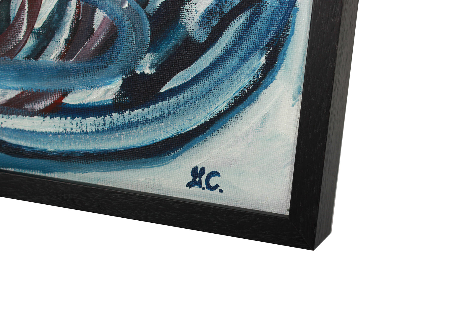 <i>Composition Abstract, Homage to Hans Hantung</i> <br>2020 Oil on Canvas Mounted to Board <br><br>#B2056