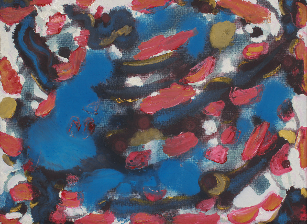 <i>Composition Abstract</i> <br>2020 Oil on Canvas Mounted to Board <br><br>#B2059