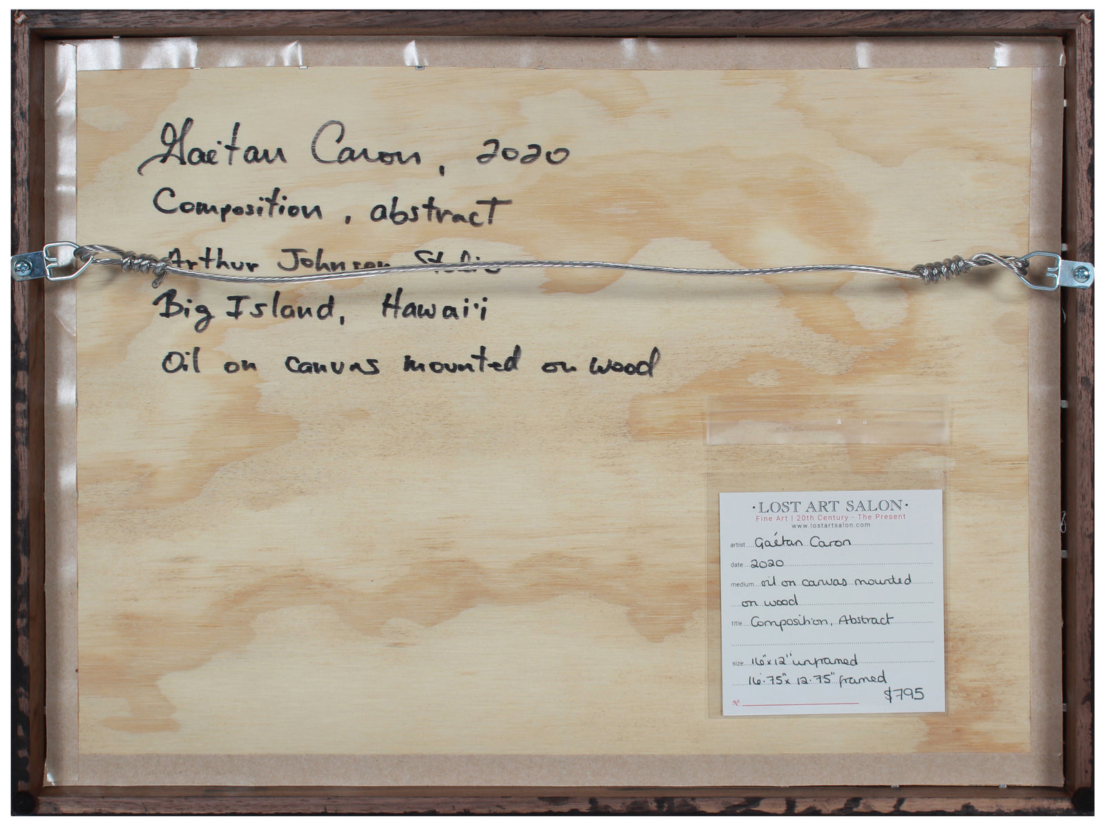 <i>Composition Abstract</i> <br>2020 Oil on Canvas Mounted to Board <br><br>#B2059