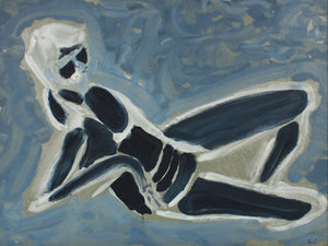 <i>Dogwood Reclining</i> <br>2020 Oil on Canvas Mounted to Board<br><br>#B2065