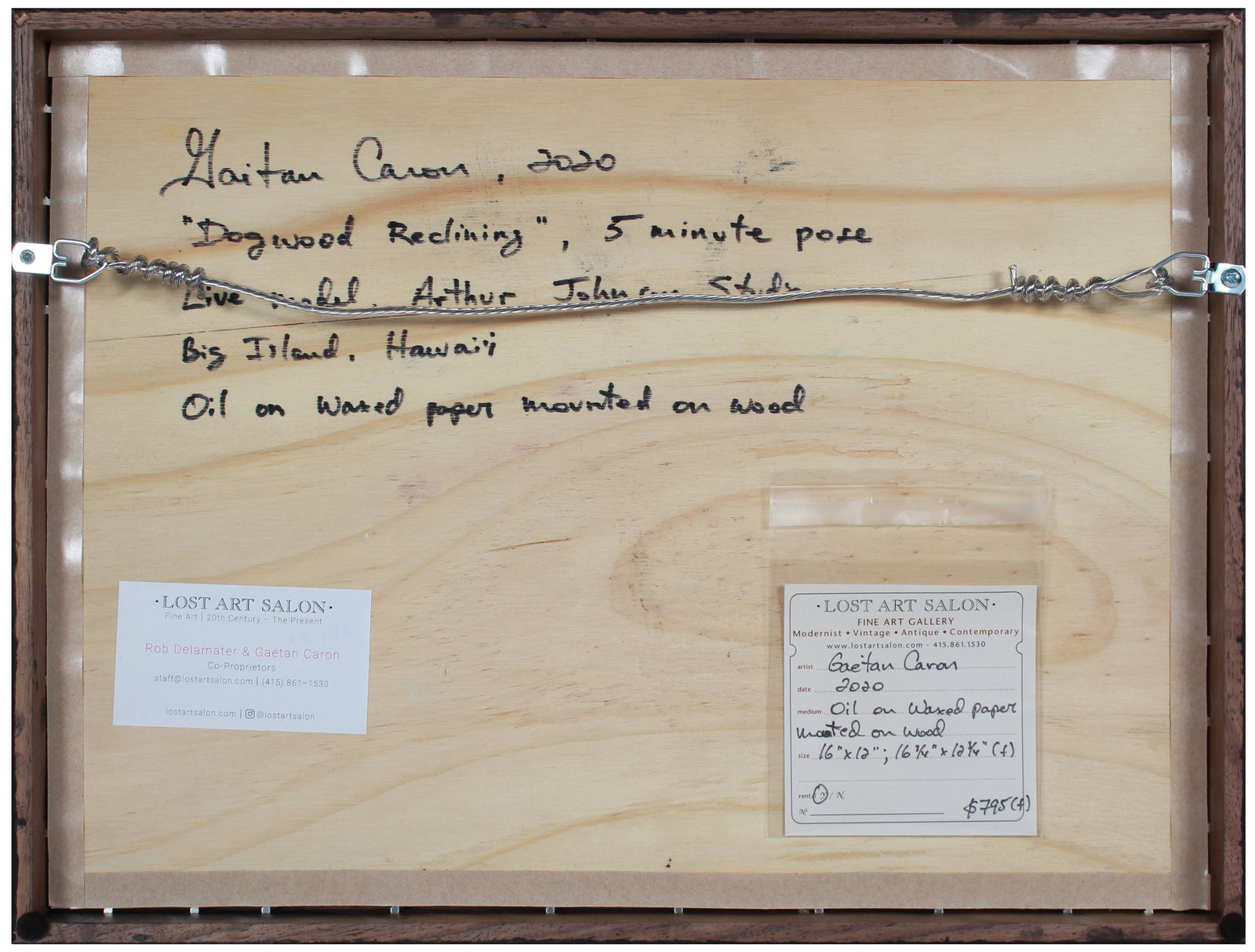 <i>Dogwood Reclining</i> <br>2020 Oil on Canvas Mounted to Board<br><br>#B2065