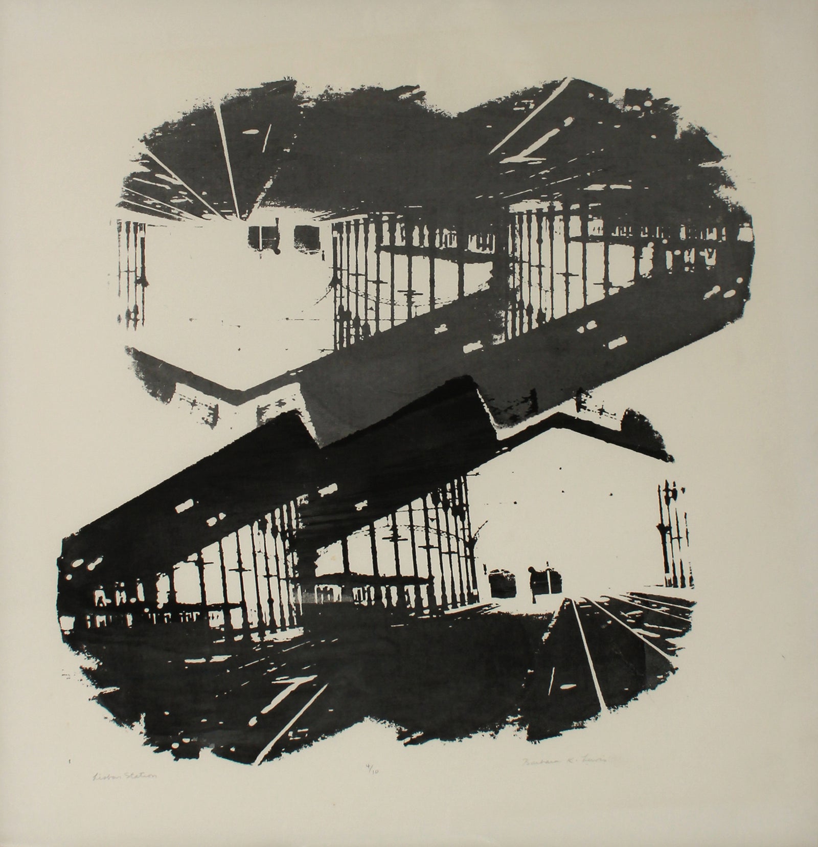 <i>Lisbon Station</i> <br>1971 Silkscreen <br><br>#B2134