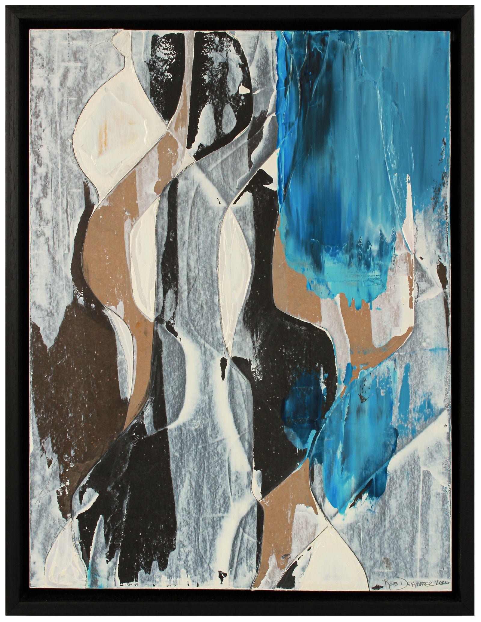 <i>Cascade</i><br>2020 Oil and Collage on Wood Board<br><br>#B2163