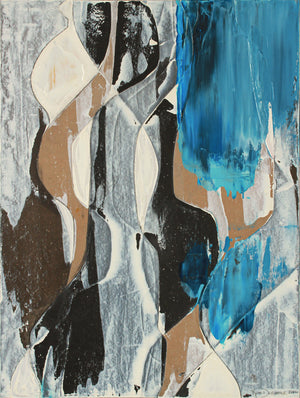 <i>Cascade</i><br>2020 Oil and Collage on Wood Board<br><br>#B2163