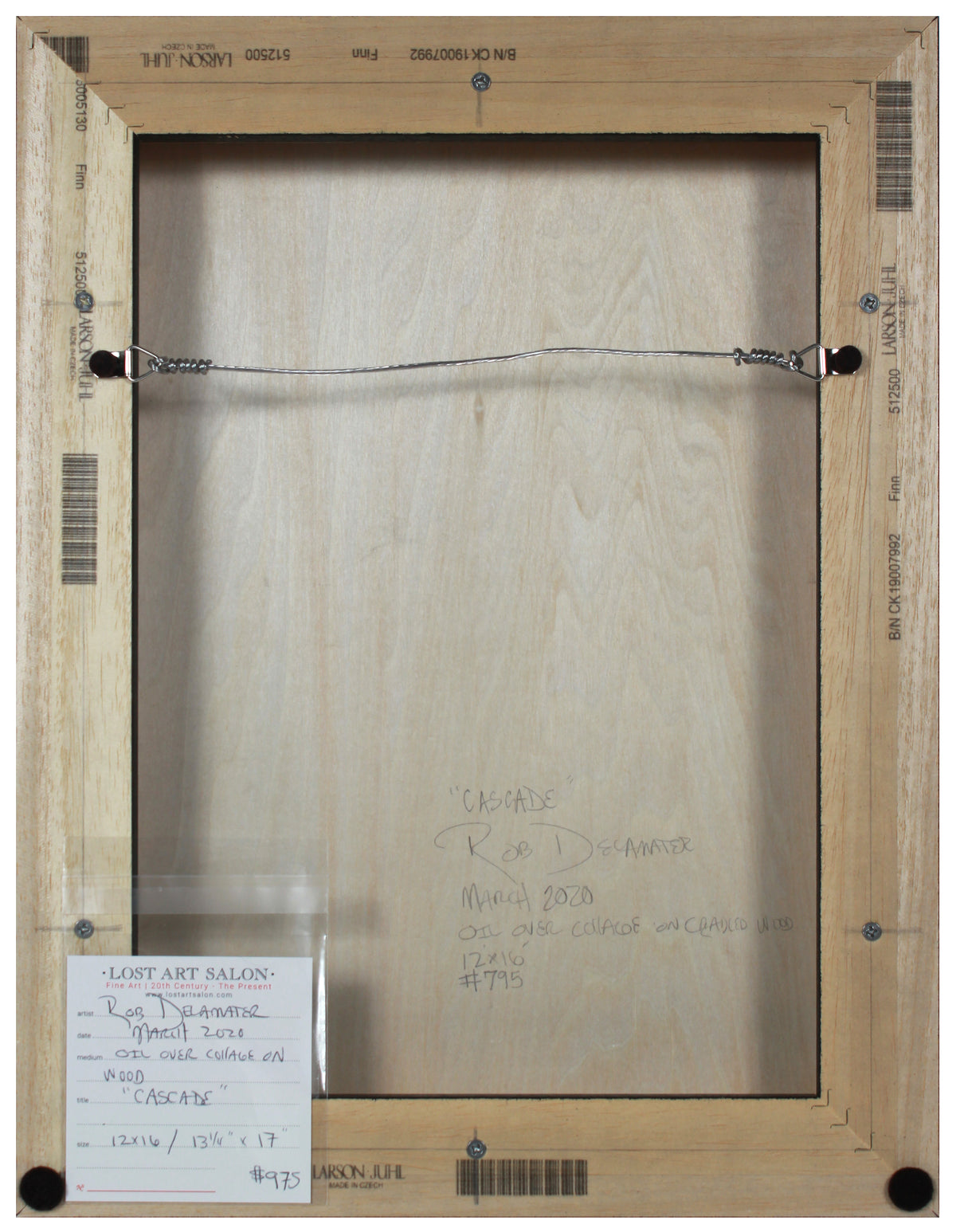 <i>Cascade</i><br>2020 Oil and Collage on Wood Board<br><br>#B2163