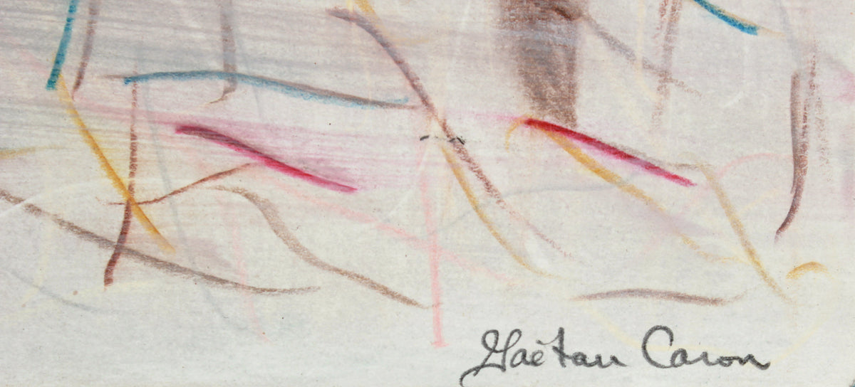 <i>Minimalist Abstraction</i> <br>2020 Pencil, Chalk and Oil <br><br>#B2202