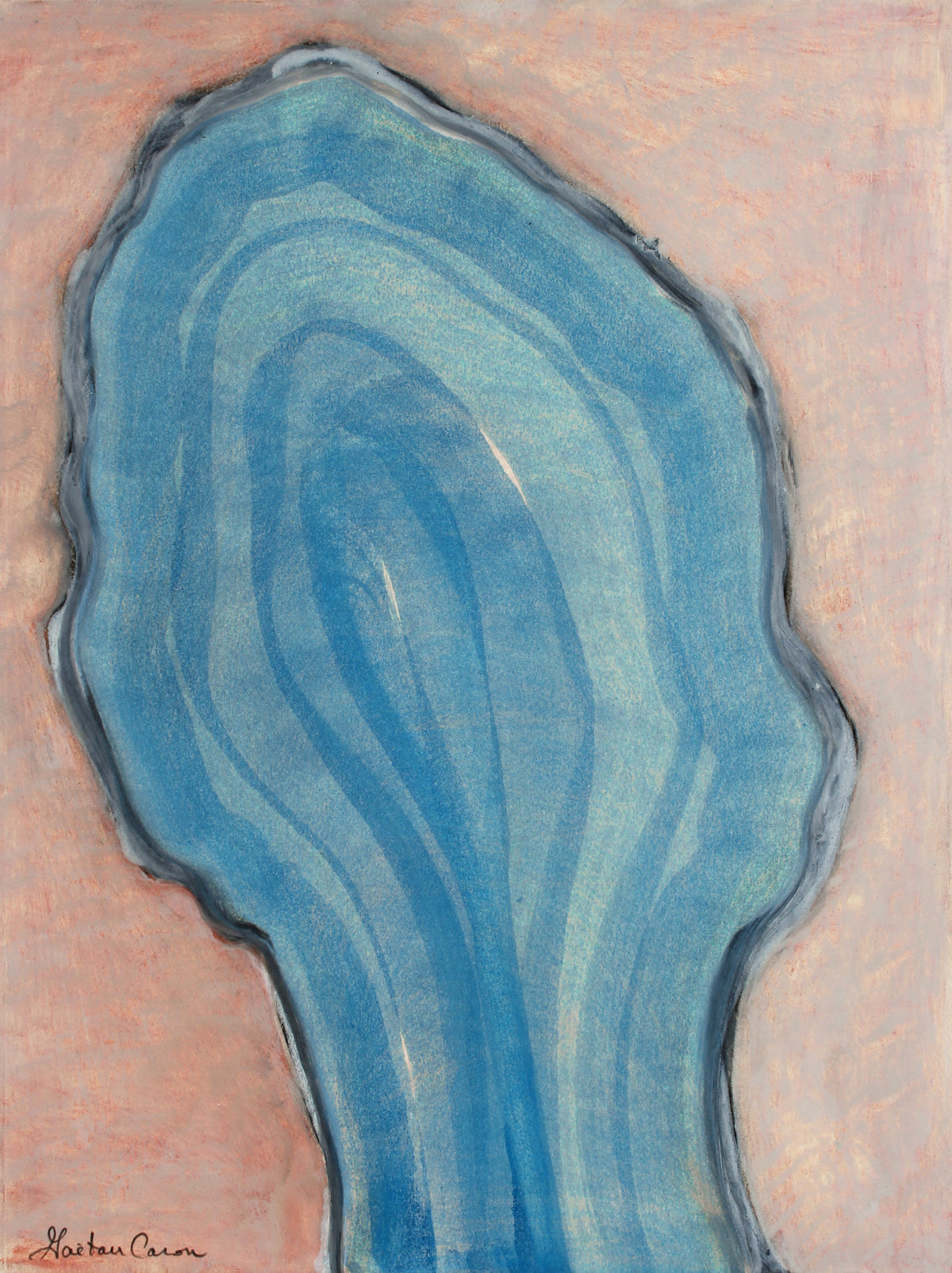 <i>Self Portrait</i> <br>2020 Pencil, Chalk and Oil <br><br>#B2206