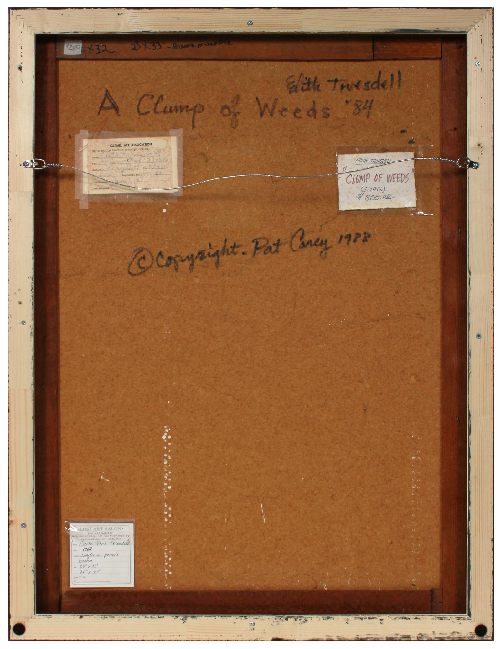 <i>Clump of Weeds</i> <br>1984 Acrylic <br><br>#B2387