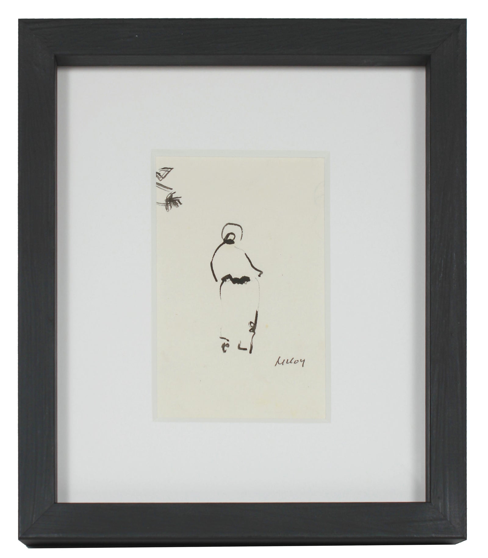 Minimalist Figure Drawing <br>1950s Ink Drawing <br><br>#B2475