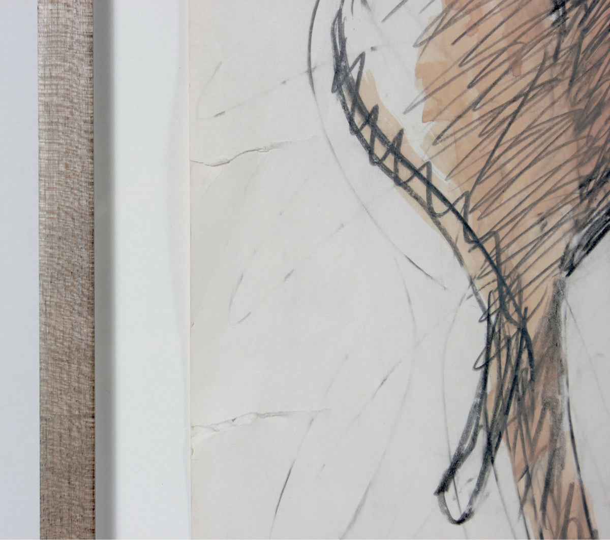 Cubist Family Scene <br>2004 Pastel & Graphite <br><br>#B2492