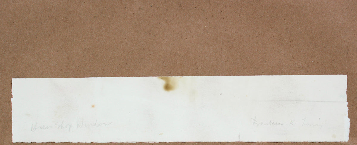 <i>Dress Shop Window</i> <br>20th Century Oil & Photo Transfer <br><br>#B2549