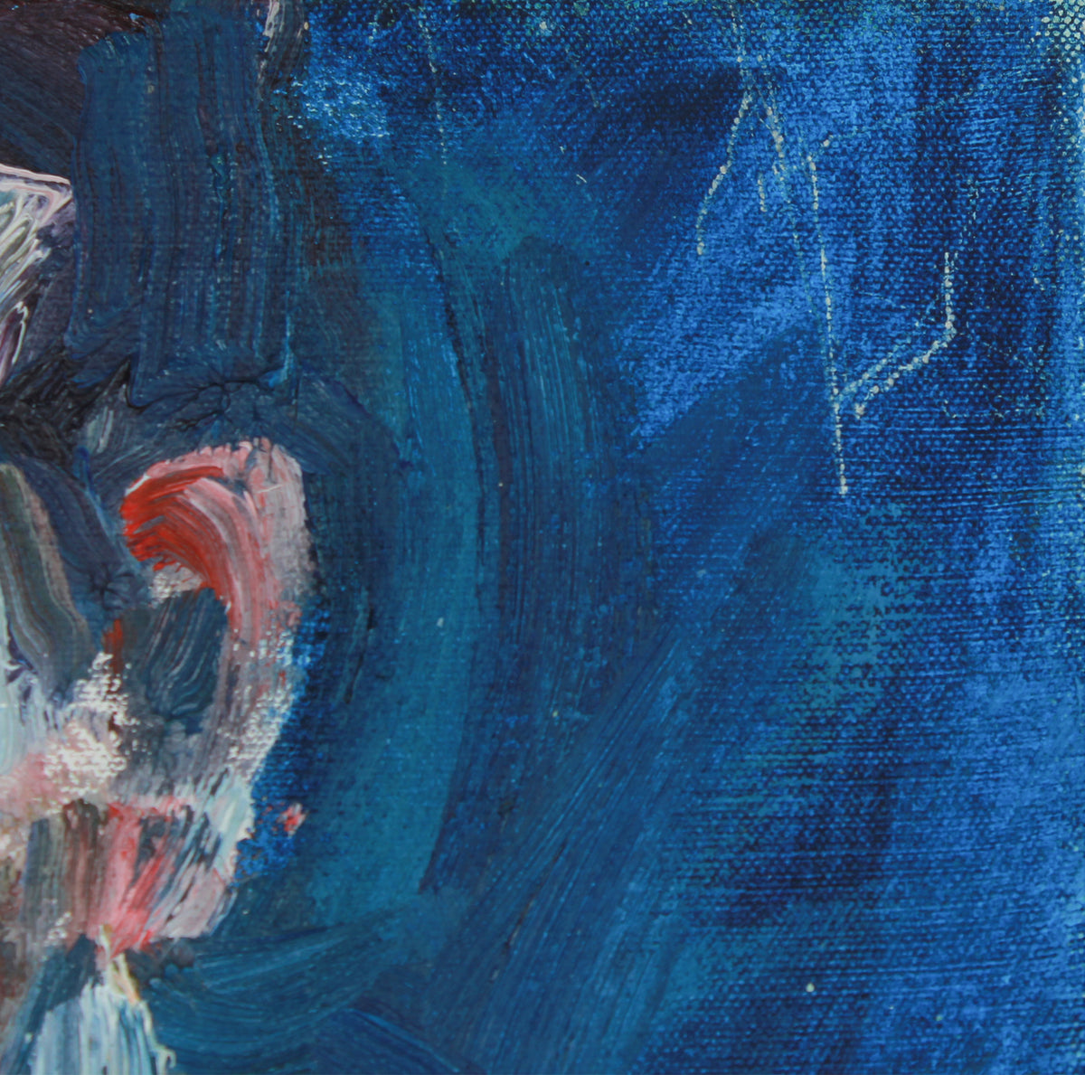 Standing Saxophone Player <br>2001 Oil <br><br>#B2572