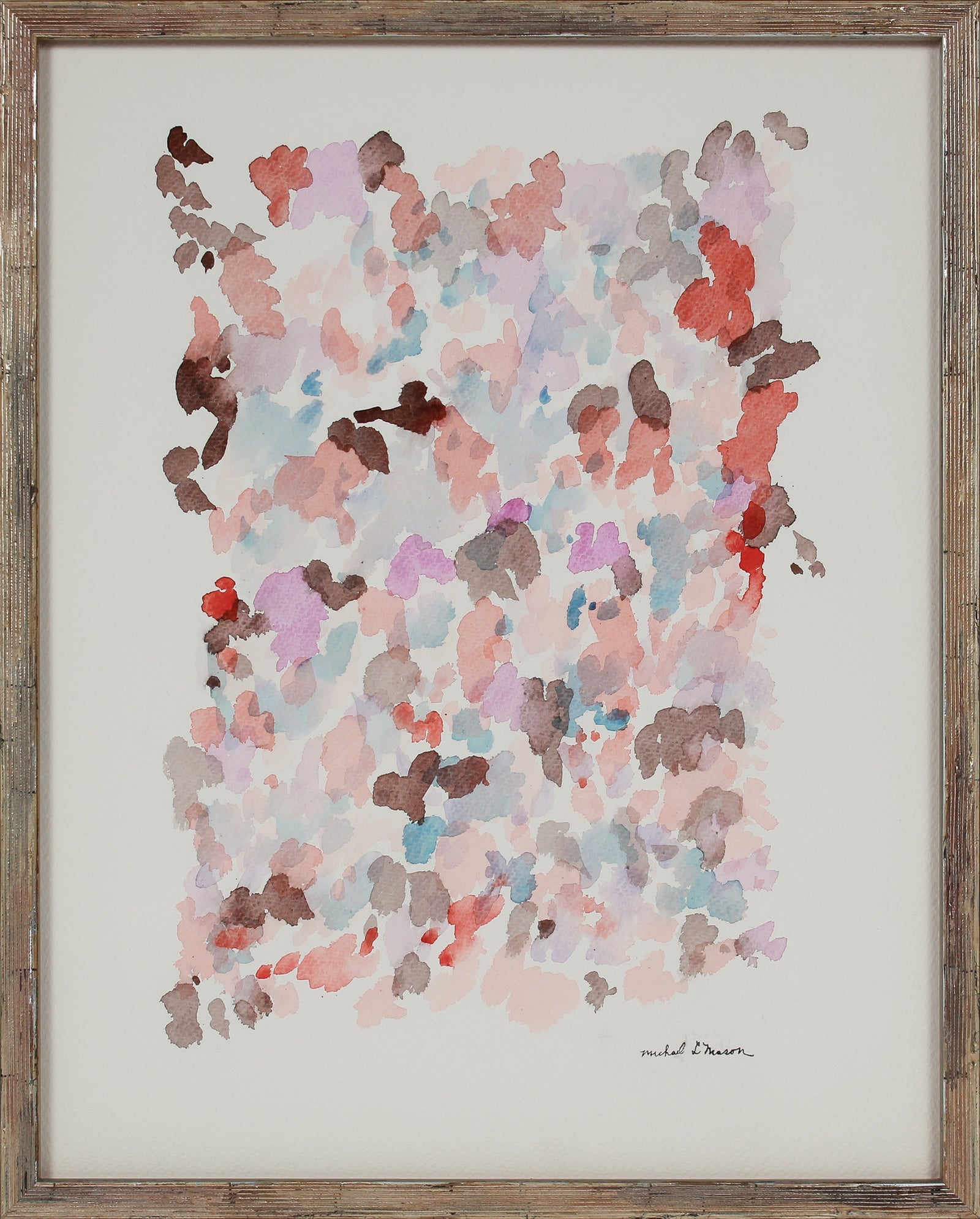 Red & Blue Color Field <br>1963 Watercolor <br><br>#B2652