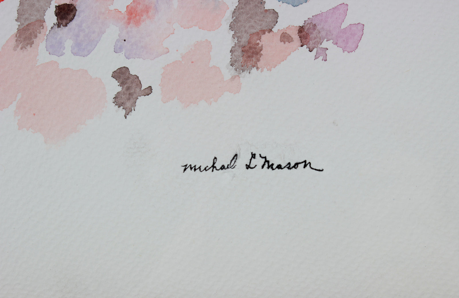 Red & Blue Color Field <br>1963 Watercolor <br><br>#B2652