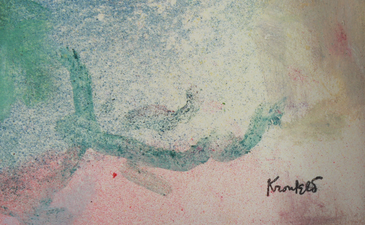 Vivid Floral Still Like <br>1960-70s Oil & Sand Mixed Media <br><br>#B2679