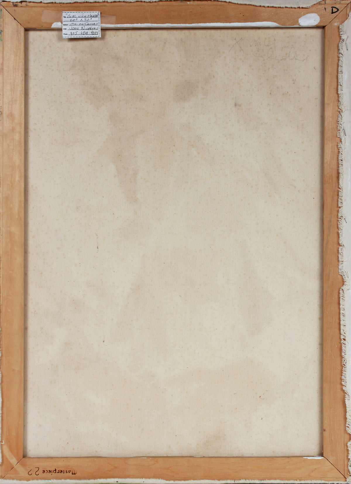 <i>Girl with Hands</i> <br>2001 Oil <br><br>#B2687