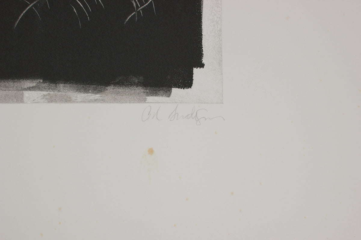 Monochrome Gestural Abstract <br>20th Century Monotype <br><br>#B2728