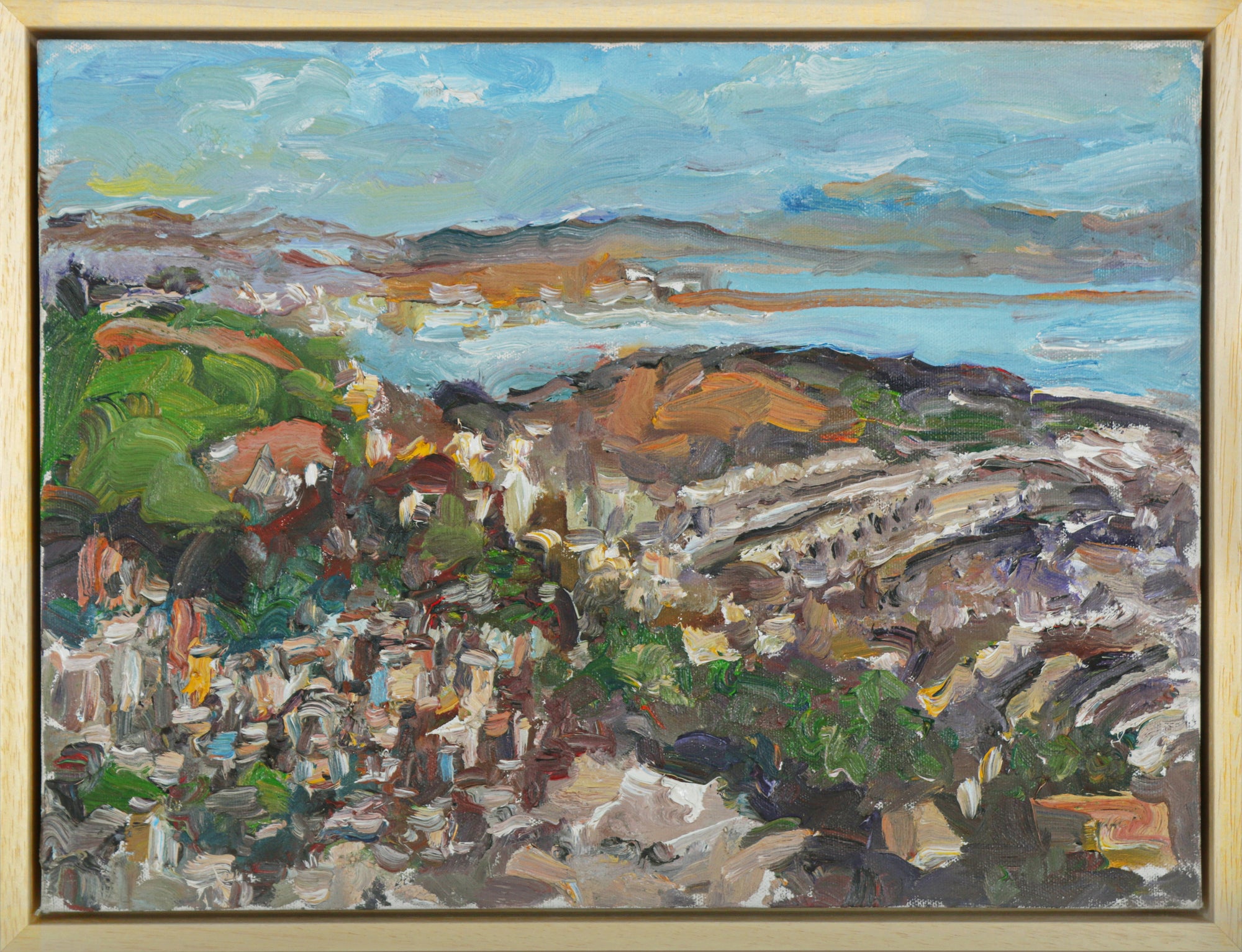 Expressionist View of San Francisco Bay <br>2008 Oil <br><br>#B2794