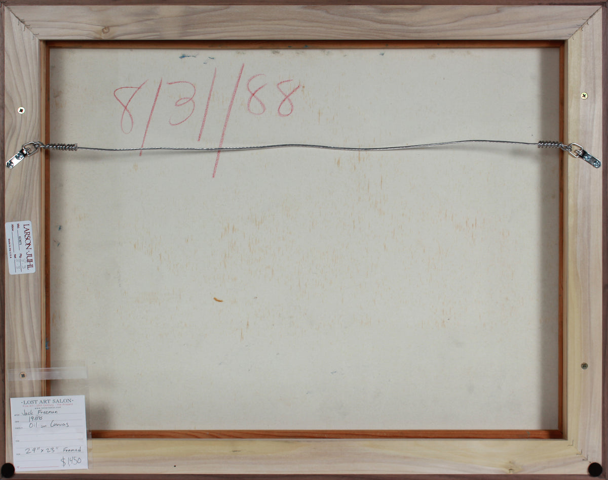 Abstract Expressionist California Coast <br>1988 Oil <br><br>#B2896