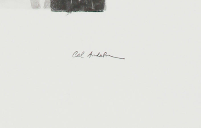 Bold Brushstroke Abstract<br>20th Century Monotype<br><br>#B2943