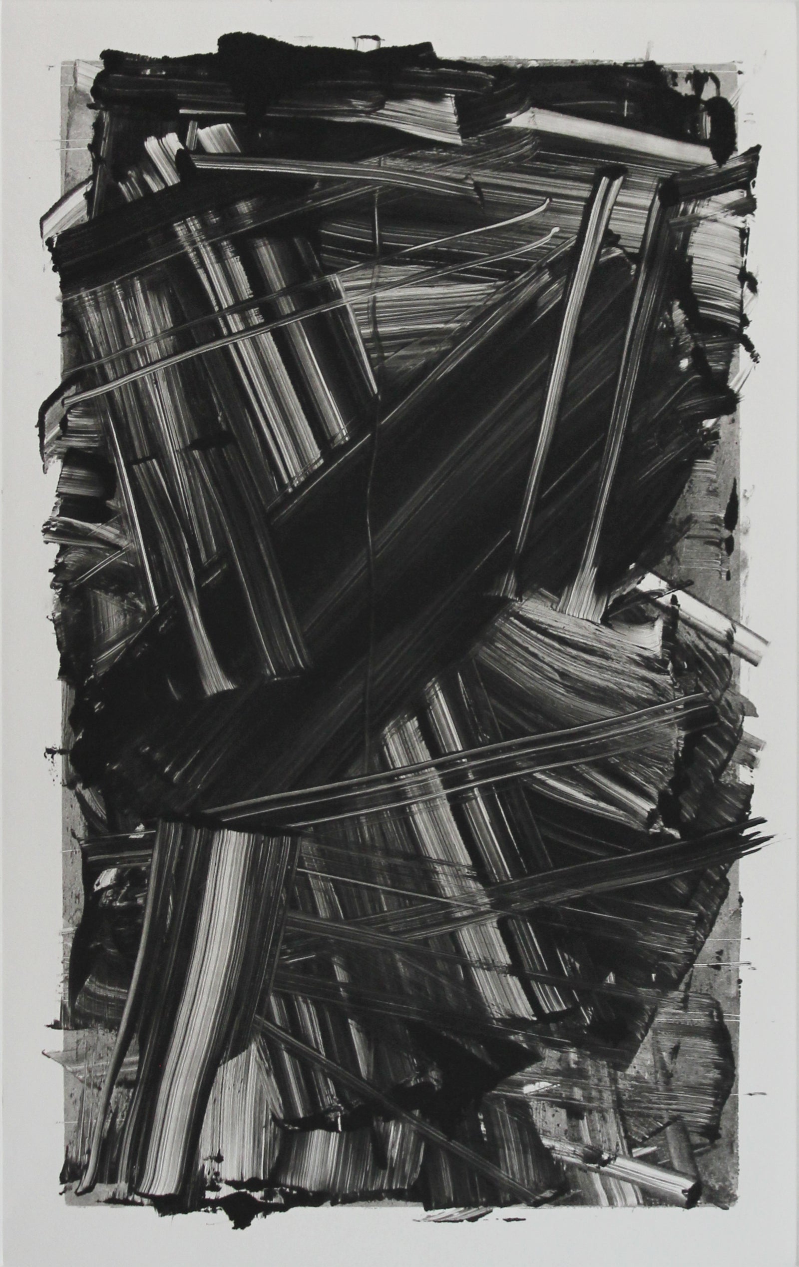 Moody Brushstroke Abstract<br>20th Century Monotype<br><br>#B2946