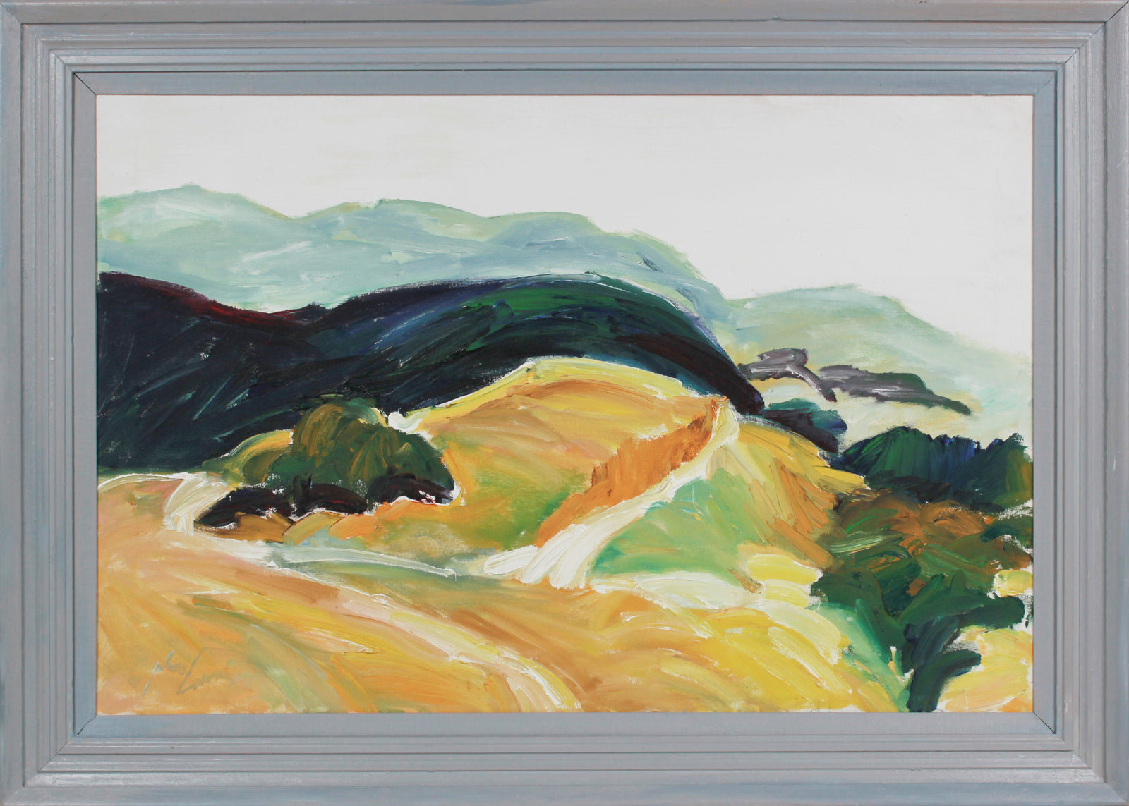 Expressionist California Hillside <br>2001 Oil <br><br>#B2987