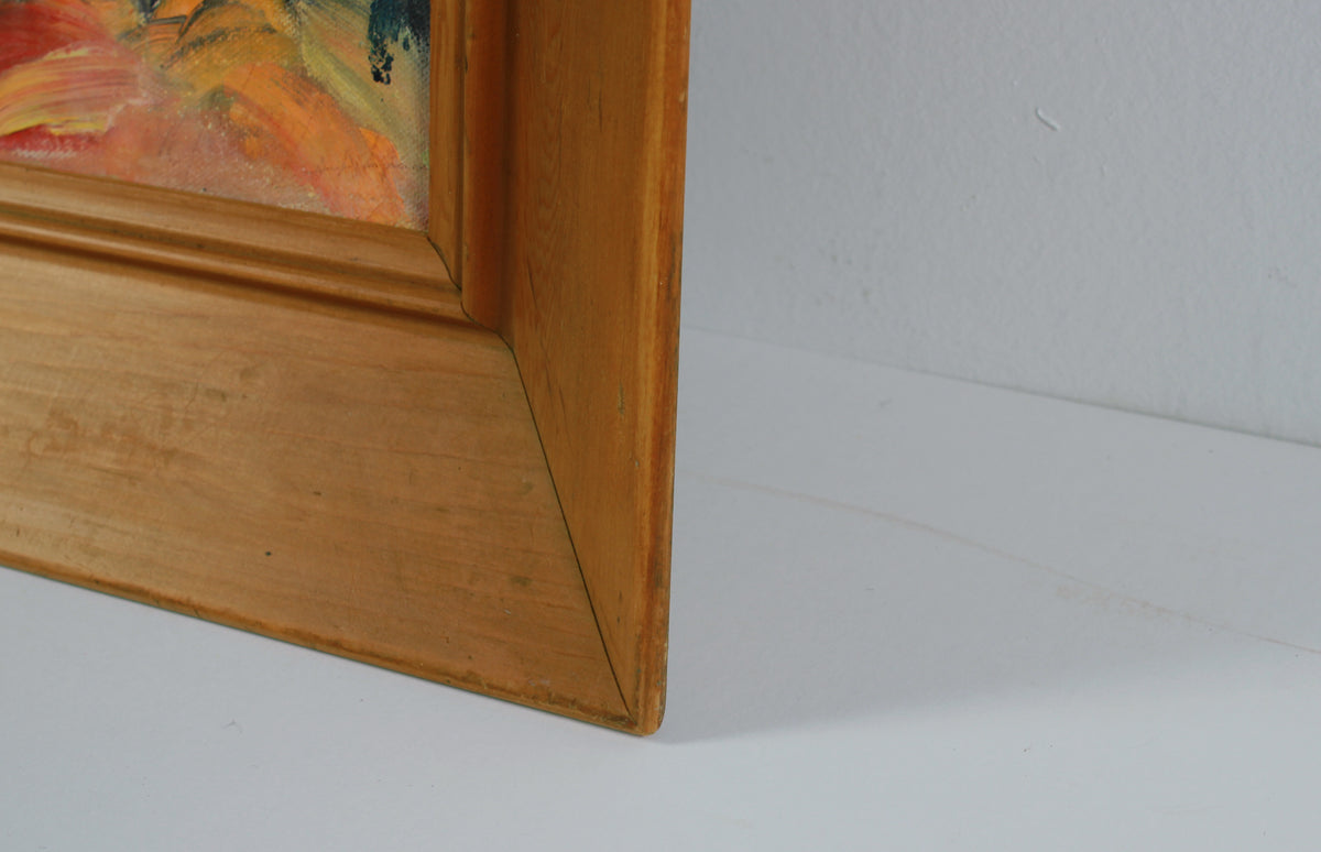 Vivid Abstracted California Landscape <br>1994 Oil <br><br>#B3061