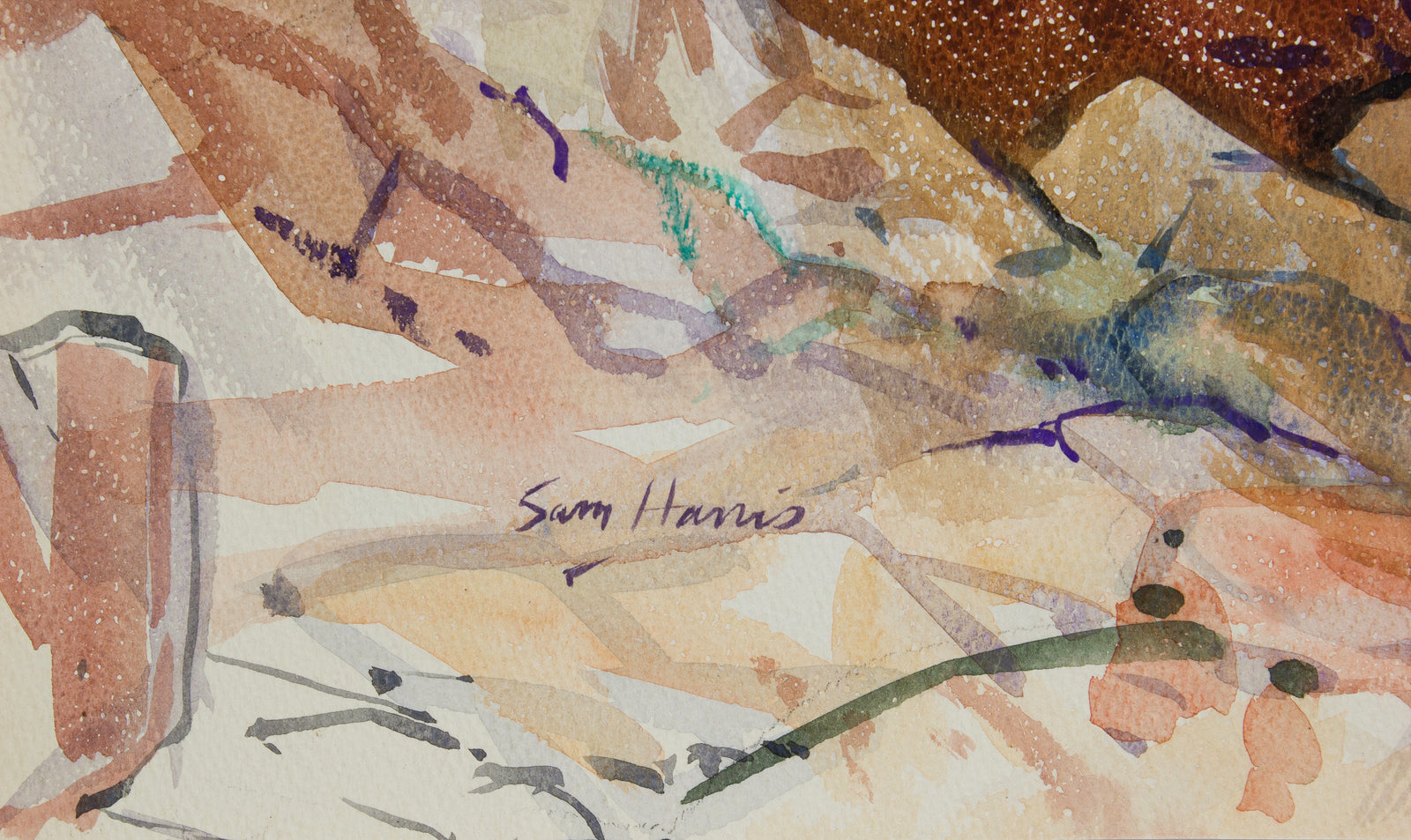 <i>Windward Shore</i> <br>Mid Century Watercolor <br><br>#B3139