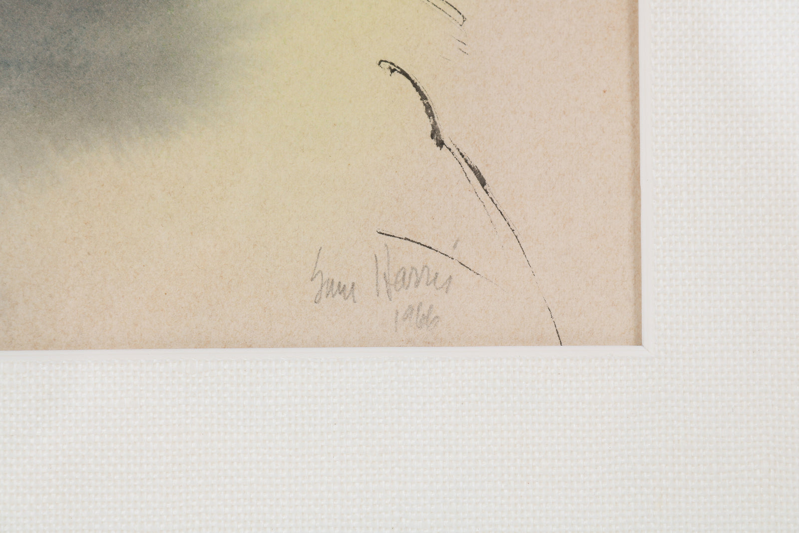 Female Protrait in Profile <br>1966 Watercolor & Ink <br><br>#B3142