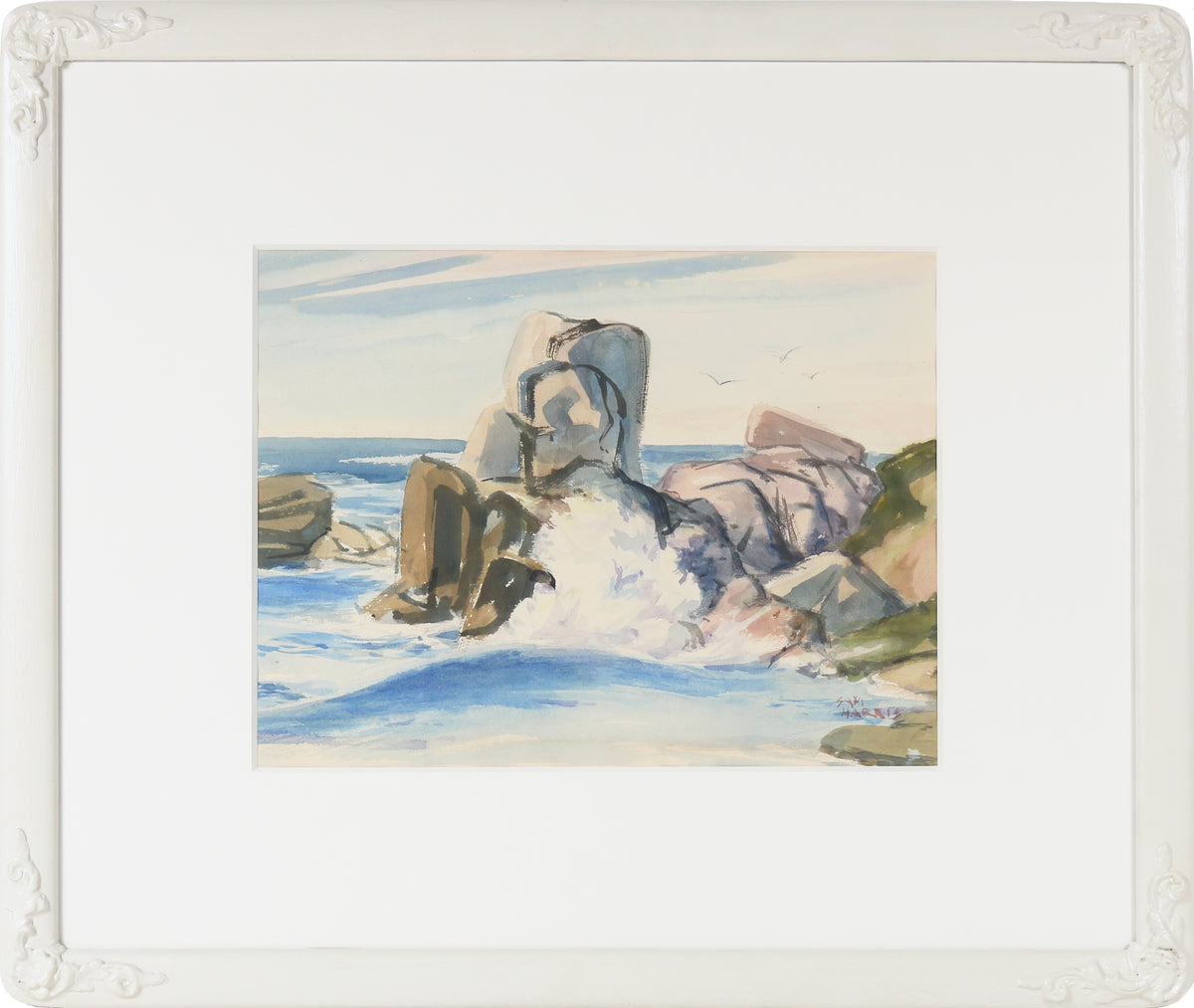 &lt;i&gt;Pacific Surge&lt;/i&gt; &lt;br&gt;Mid Century Watercolor &lt;br&gt;&lt;br&gt;#B3148