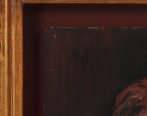 <i>Red Haired Girl</i> <br>1960s Oil <br><br>#B3158