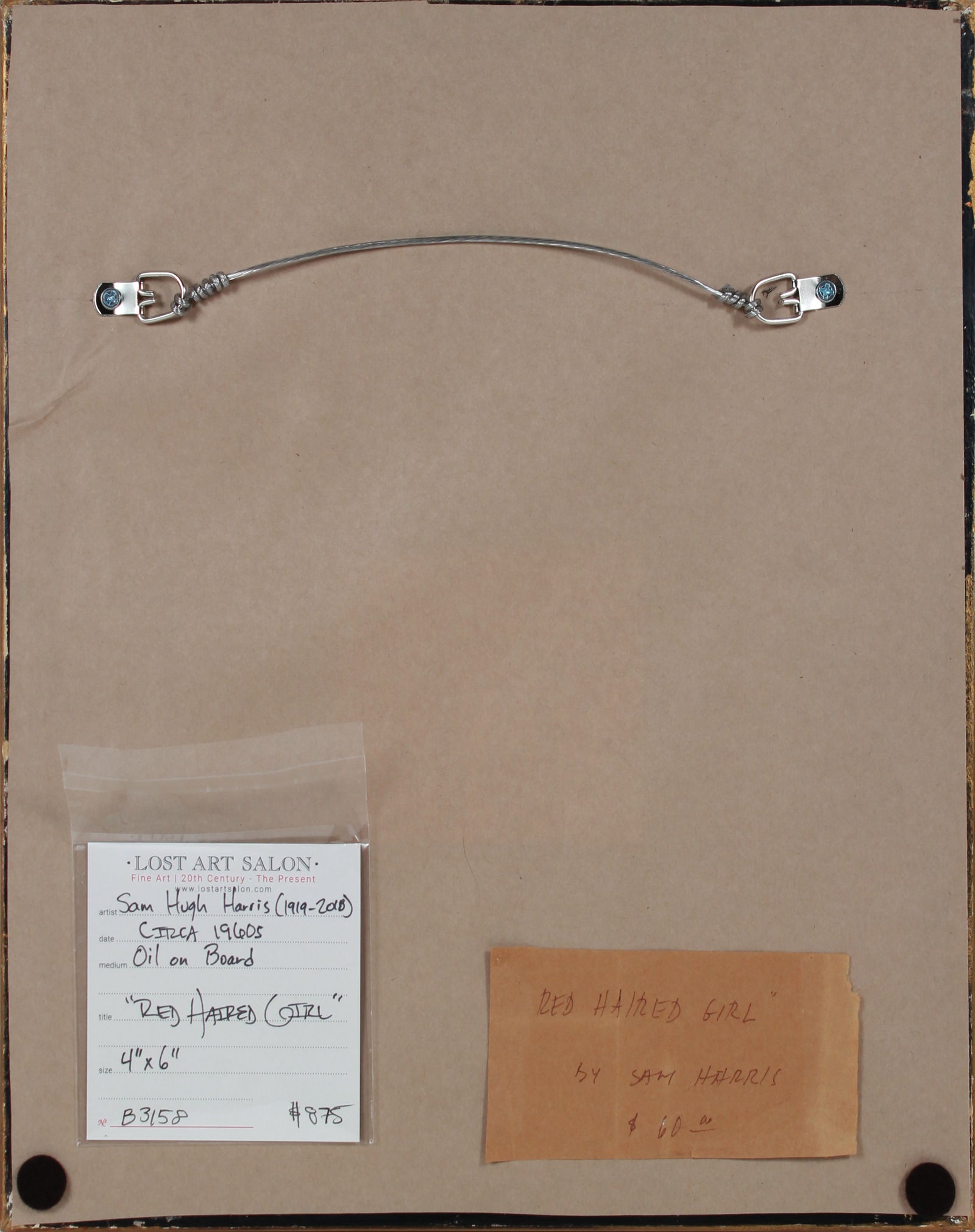 <i>Red Haired Girl</i> <br>1960s Oil <br><br>#B3158