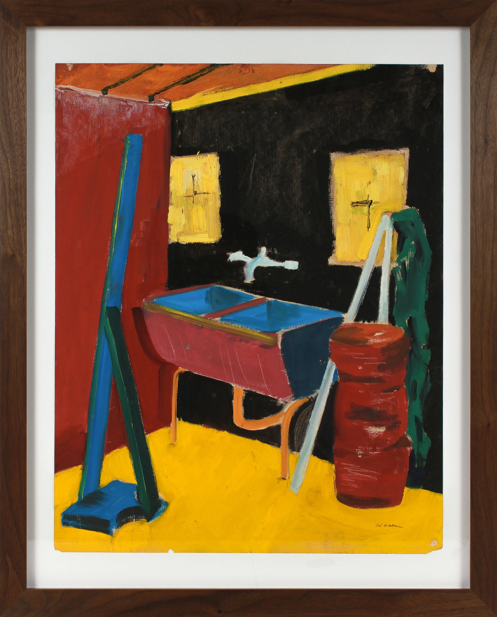 <i>Janitor's Closet</i> <br>1940s Oil <br><br>#B3230