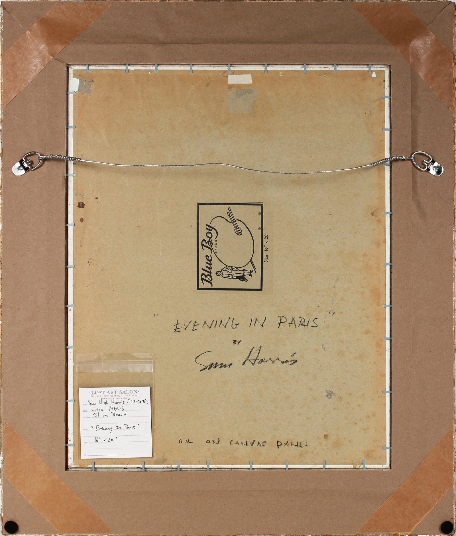 <i>Evening in Paris</i> <br>1960s Oil <br><br>#B3361