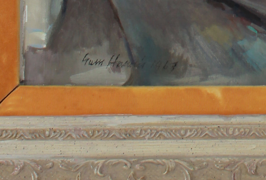 <i>Au Vieux Paris</i> <br>1967 Oil <br><br>#B3431