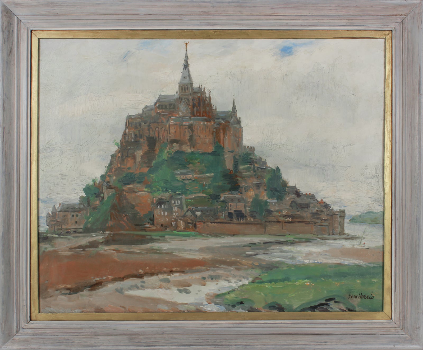 <i>Mont St. Michel</i> <br>1960s Oil <br><br>#B3433
