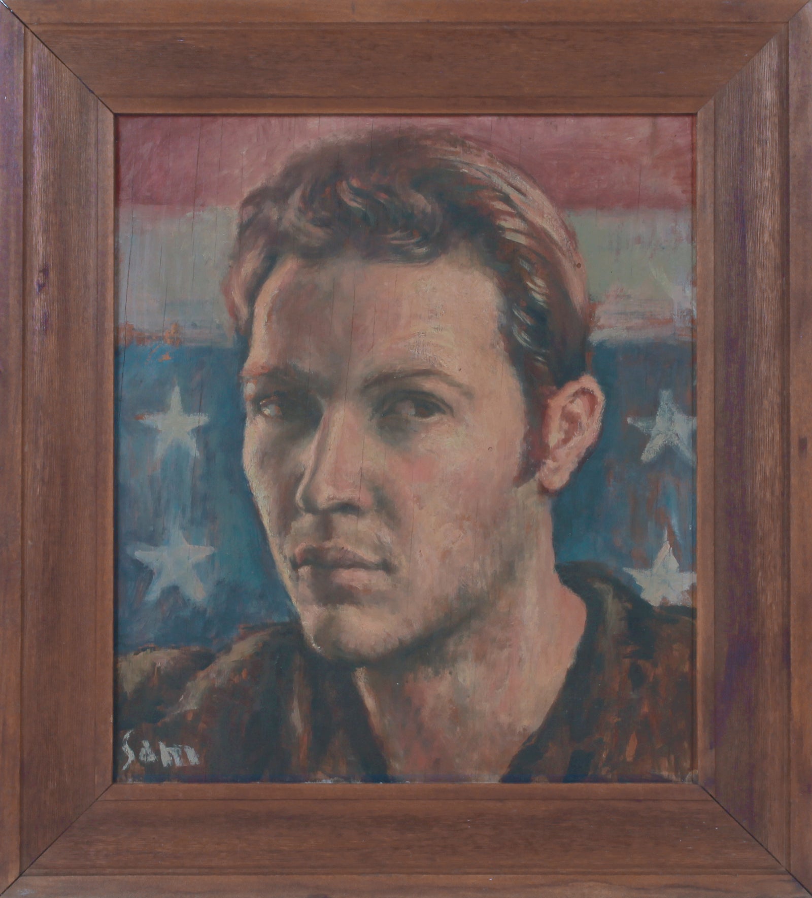 <i>Self Protrait</i> <br>Circa 1940 Oil <br><br>#B3486