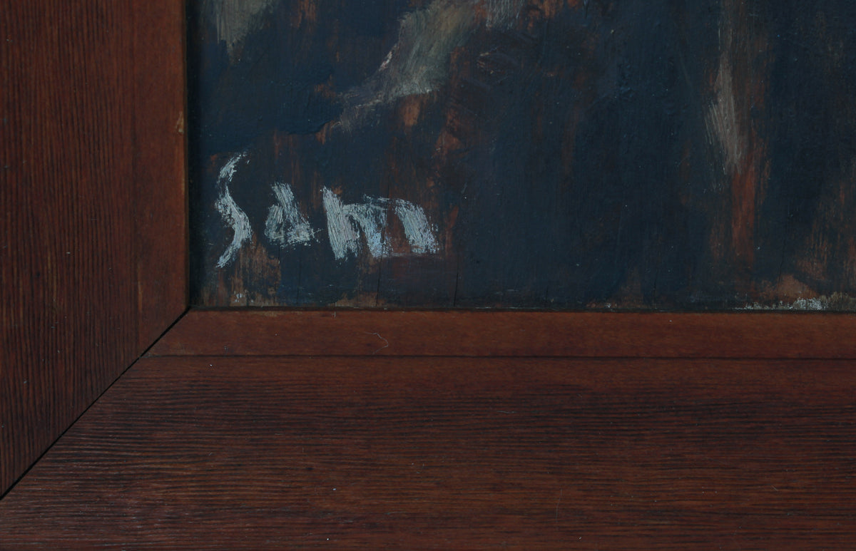 <i>Self Protrait</i> <br>Circa 1940 Oil <br><br>#B3486